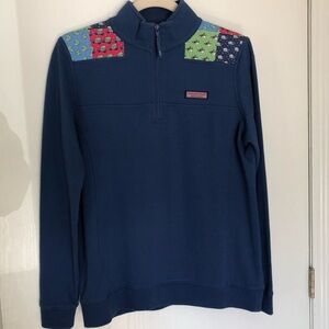Vineyard Vines Women’s Holiday Patchwork Shep Shirt | Size Small